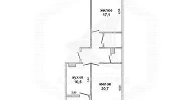 2 room apartment in Muchaviecki sielski Saviet, Belarus