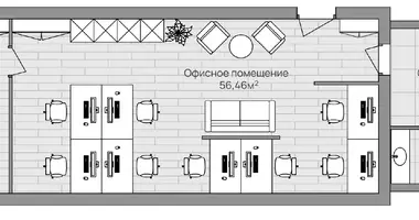 Büro 67 m² in Ljuberzy, Russland