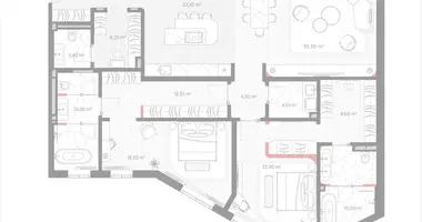 2 room apartment in Moscow, Russia