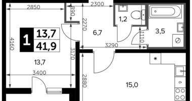 Mieszkanie 1 pokój w Leninsky District, Rosja