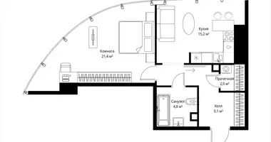 Appartement 1 chambre dans Moscou, Russie