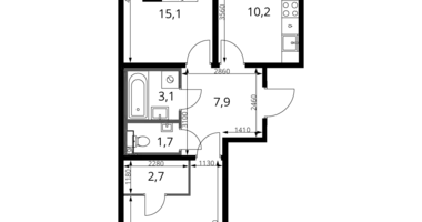 2 room apartment in Leninsky District, Russia