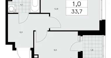 Apartamento 1 habitación en Kommunarka, Rusia