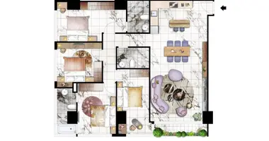 Condo 4 bedrooms in Sangkat Boeng Keng Kang Ti Pir, Cambodia