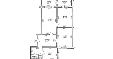 Apartamento 3 habitaciones en Minsk, Belarús