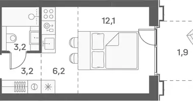 Studio 1 zimmer in Moskau, Russland