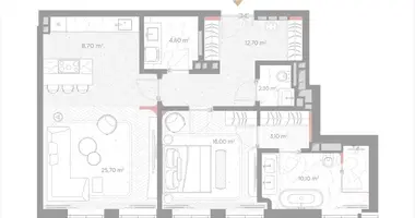 Apartamento 1 habitación en Moscú, Rusia
