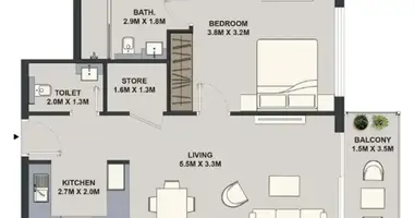 Wohnung 1 Schlafzimmer in Dubai, Vereinigte Arabische Emirate