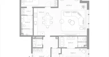 Appartement 2 chambres dans Moscou, Russie