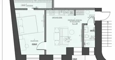 Appartement 2 chambres dans Riga, Lettonie
