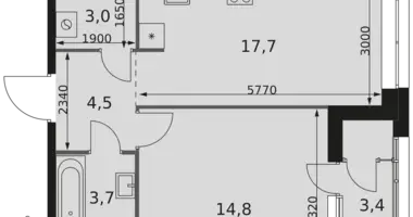 Apartamento 1 habitación en Moscú, Rusia