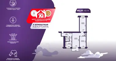 3 room apartment in Minsk, Belarus