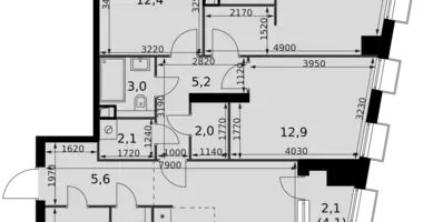 Apartamento 4 habitaciones en Moscú, Rusia