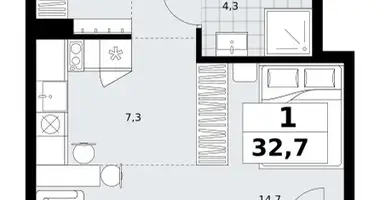 Appartement 1 chambre dans Kommunarka, Russie