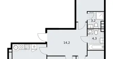 3 room apartment in Vnukovo, Russia