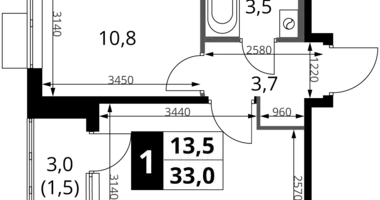 Appartement 1 chambre dans Khimki, Russie