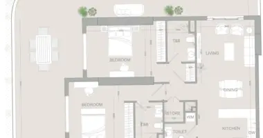 Apartamento 2 habitaciones en Dubái, Emiratos Árabes Unidos