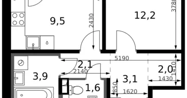 1 room apartment in Leninsky District, Russia