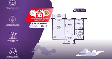 Wohnung 2 zimmer in Soligorsk, Belarus