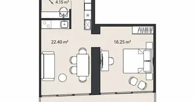 1 bedroom apartment in Batumi, Georgia