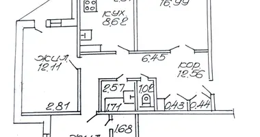 Apartamento 3 habitaciones en Babruisk, Belarús