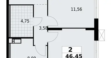 Appartement 2 chambres dans Lagolovskoe selskoe poselenie, Russie