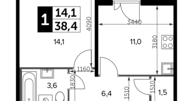 Mieszkanie 1 pokój w Leninsky District, Rosja