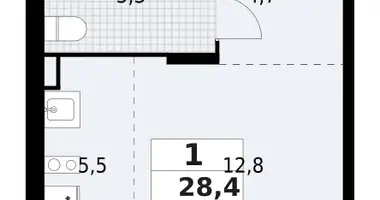 1 room apartment in Krasnoye Selo, Russia