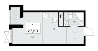 Wohnung 1 zimmer in Kommunarka, Russland
