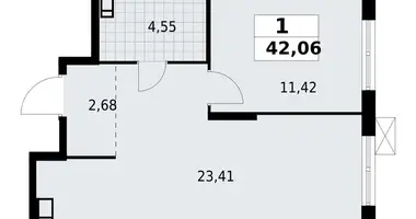 1 room apartment in Lagolovskoe selskoe poselenie, Russia
