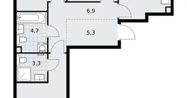 Квартира 3 комнаты в район Коммунарка, Россия