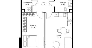 Квартира 1 комната в Москва, Россия