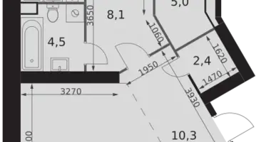 Wohnung 3 zimmer in Moskau, Russland