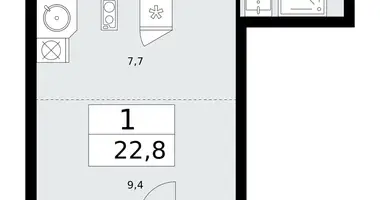 Apartamento 1 habitación en Kommunarka, Rusia