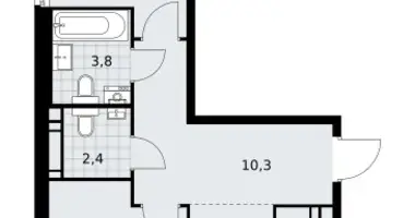 2 room apartment in Kommunarka, Russia