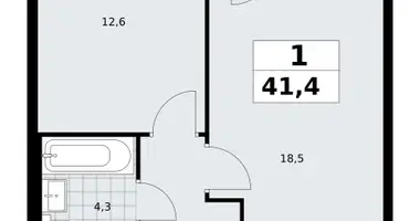 Квартира 1 комната в район Троицк, Россия