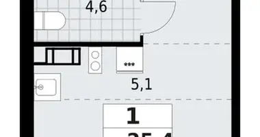 1 room apartment in Krasnoye Selo, Russia