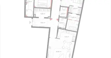 Apartamento 2 habitaciones en Moscú, Rusia