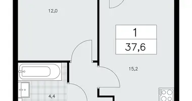 Квартира 1 комната в район Коммунарка, Россия
