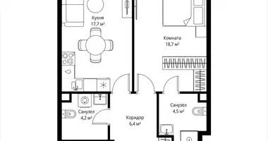 Wohnung 1 zimmer in Moskau, Russland