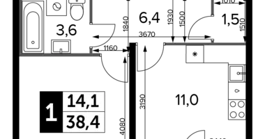 Mieszkanie 1 pokój w Leninsky District, Rosja