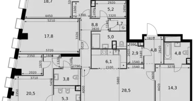 Apartamento 5 habitaciones en Moscú, Rusia