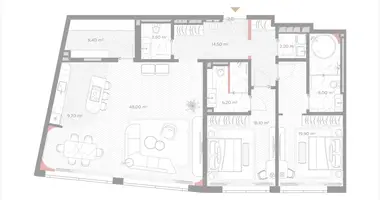 3 room apartment in Moscow, Russia