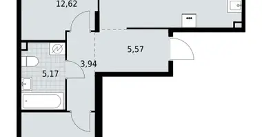 Apartamento 2 habitaciones en Lagolovskoe selskoe poselenie, Rusia