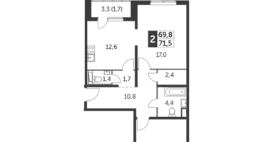 Apartamento 2 habitaciones en Leninsky District, Rusia