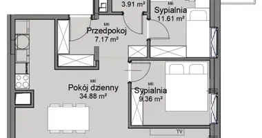 Apartamento 3 habitaciones en Varsovia, Polonia
