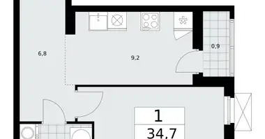 Wohnung 1 zimmer in Kommunarka, Russland