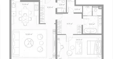 Appartement 1 chambre dans Moscou, Russie