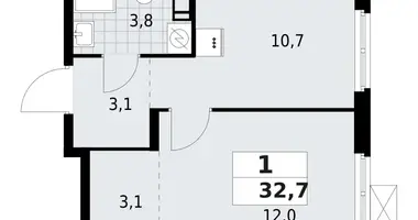 Wohnung 1 zimmer in Wsewoloschsk, Russland