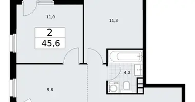 Wohnung 2 zimmer in Wnukowo, Russland